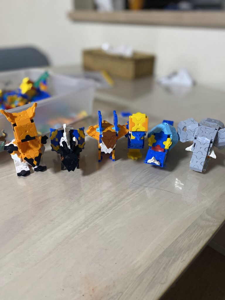 5歳の子どもがLaQで作った動物の作品